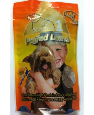 15% OFF: Nature's 1 Puffed Lamb Dog Treats 100g