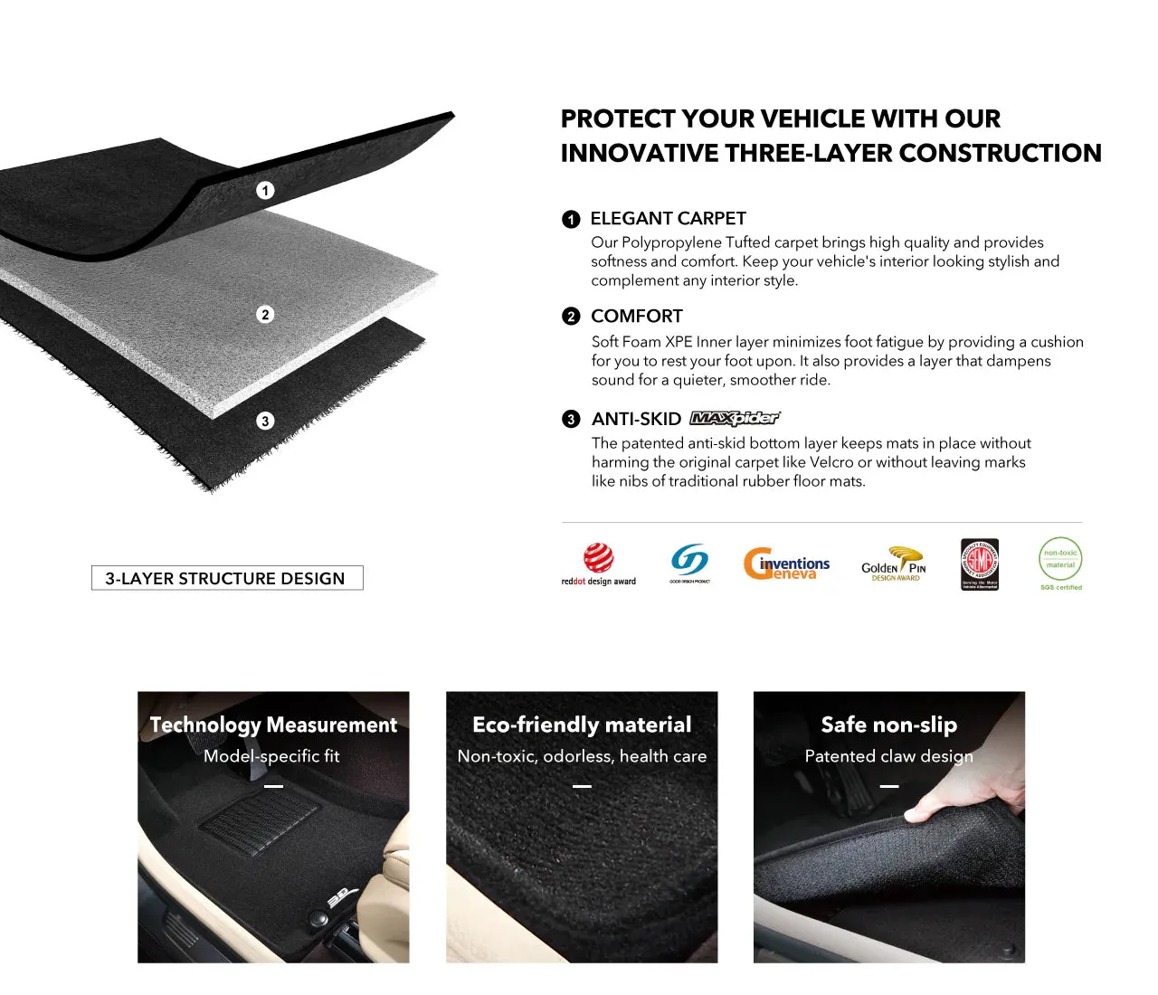 3D MAXpider Floor Mats BMW 3 Series G20 (19-24) All-Weather Elegant Series - Complete Set