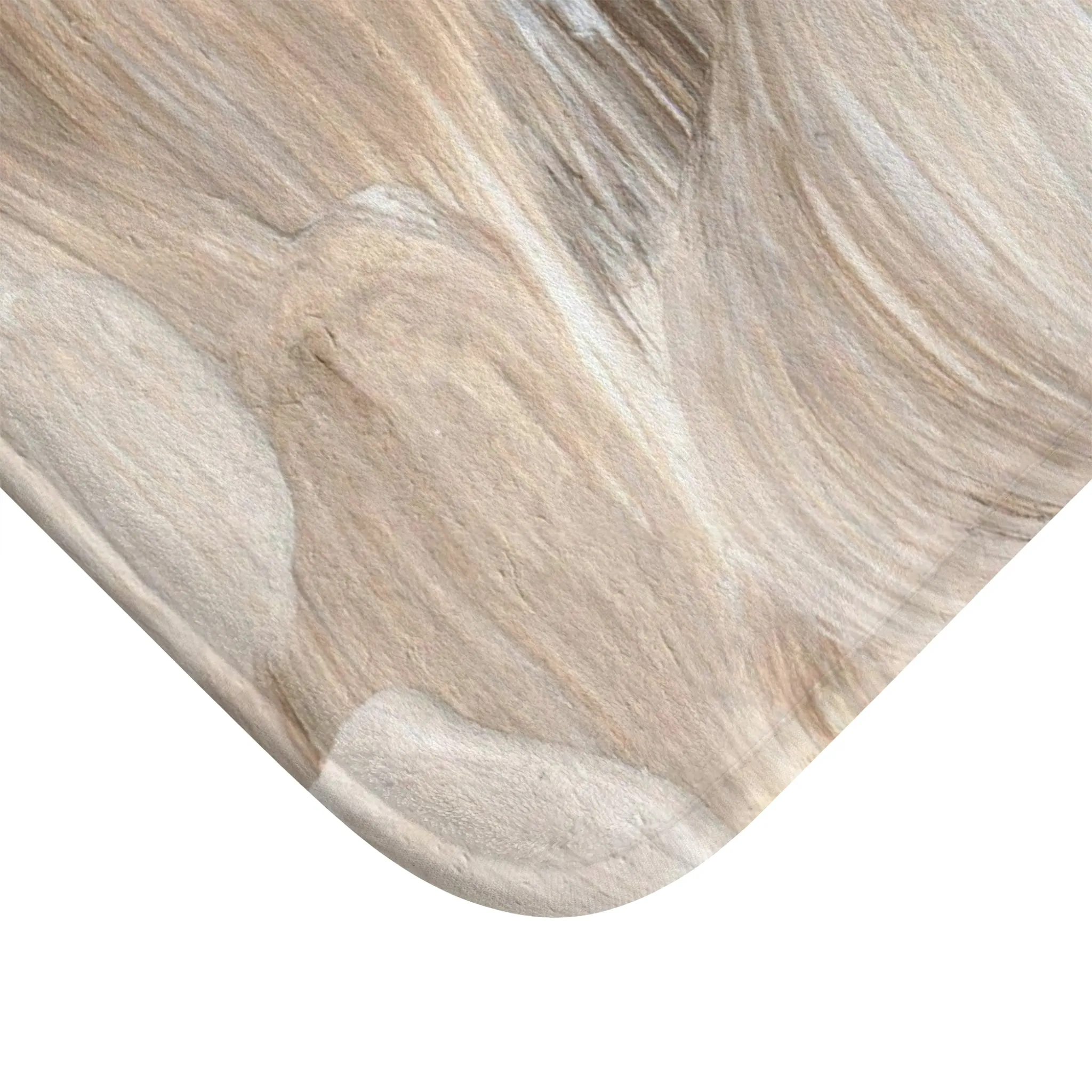 Abstract Bath, Kitchen Floor Mat | Beige Brown Taupe Ombre Paint Print