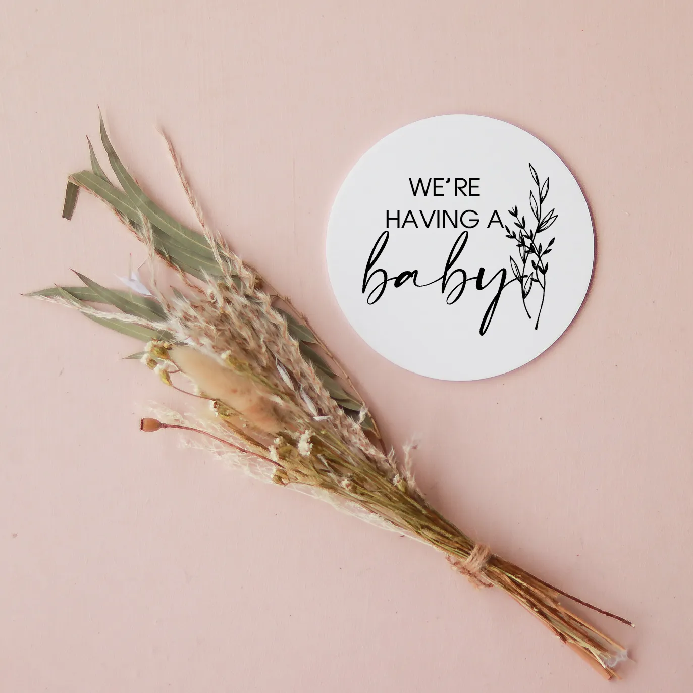 Acrylic Disc - We're Having a Baby