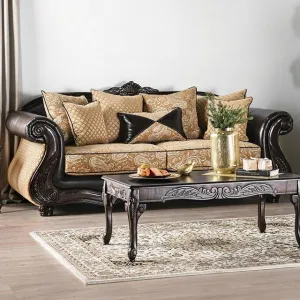 Aislynn Gold/Espresso Sofa