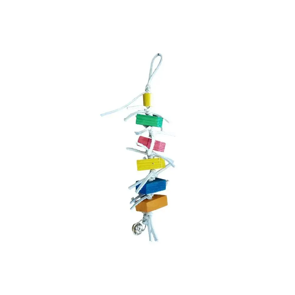 Akwa Millipede Wood & Rope With Bell Parrot Toy 42cm