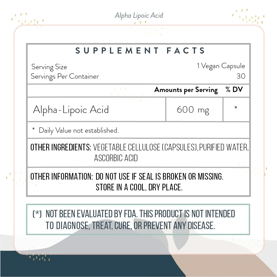 Alpha-Lipoic Acid - Diabetes  Nerve Pain   Weight Support