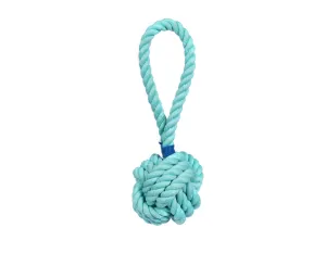 Aqua Celtic Knot 3" Rope Dog Toy - Small