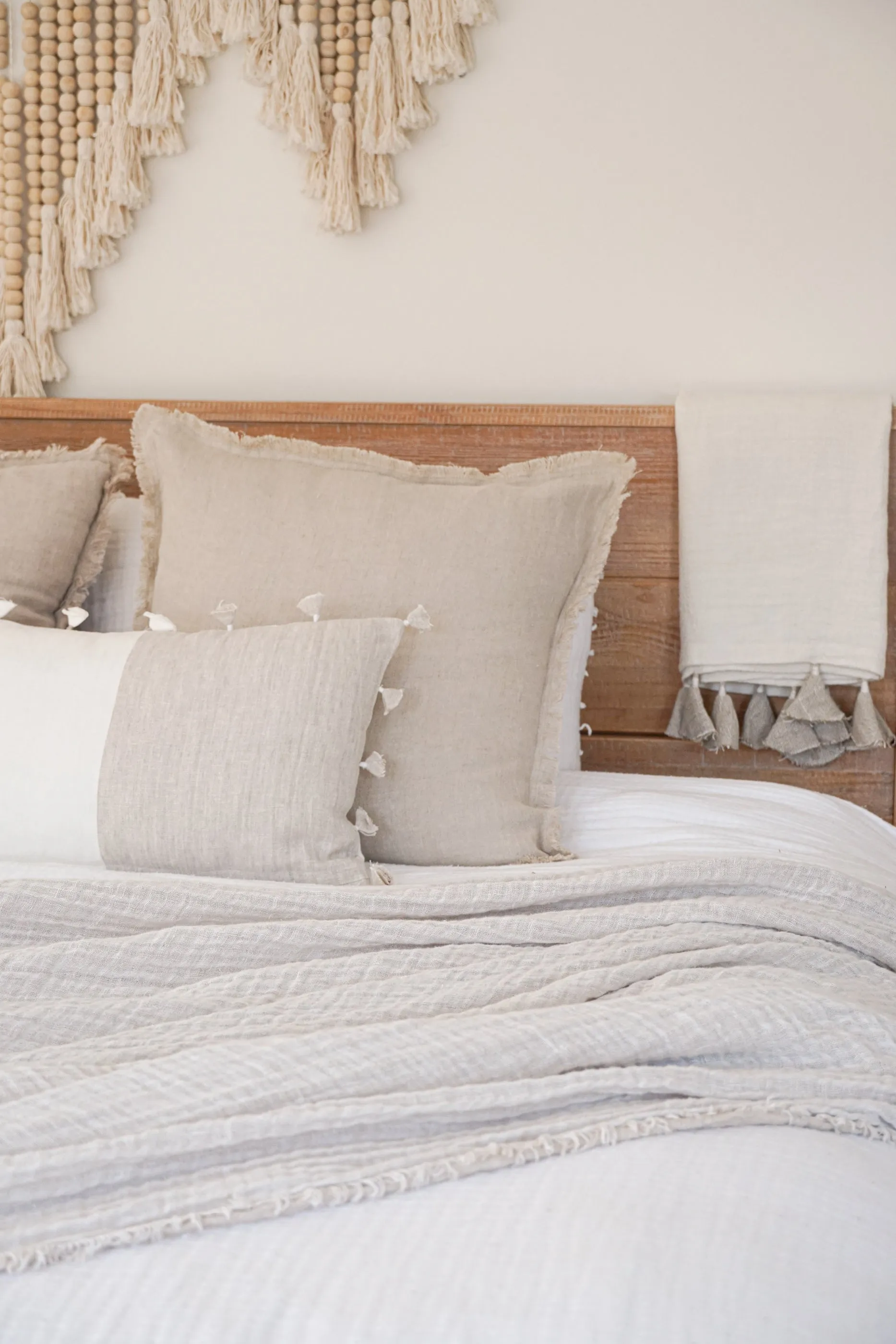 Beige So Soft Linen Pillows