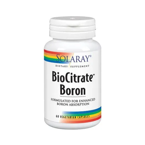 BioCitrate Boron 60 Veg Caps By Solaray