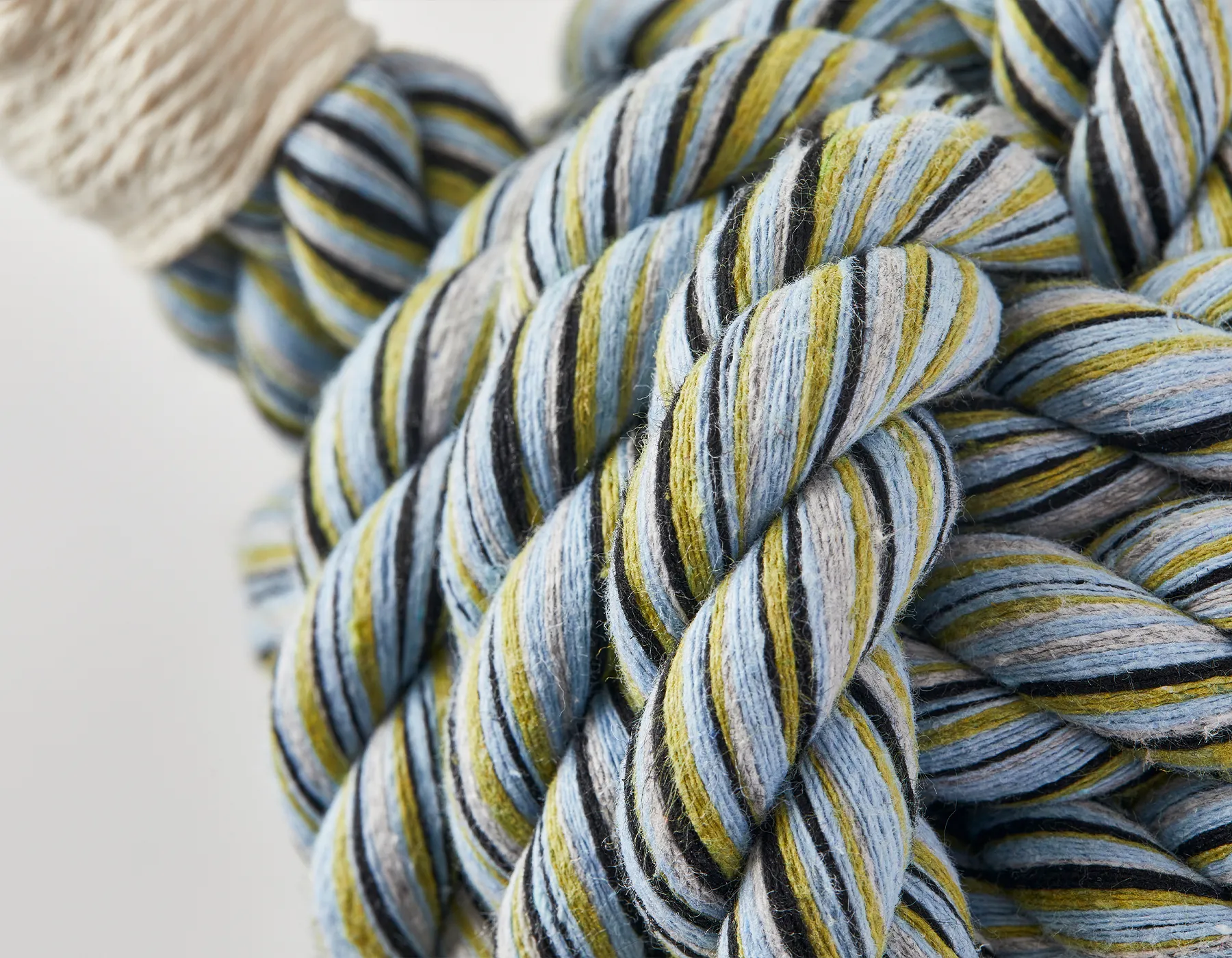 Blue Boho Celtic Knot Tie Rope Dog Toy