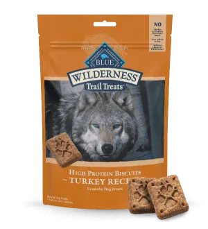 BLUE Wilderness Trail Treats Grain Free Biscuits; Turkey Recipe