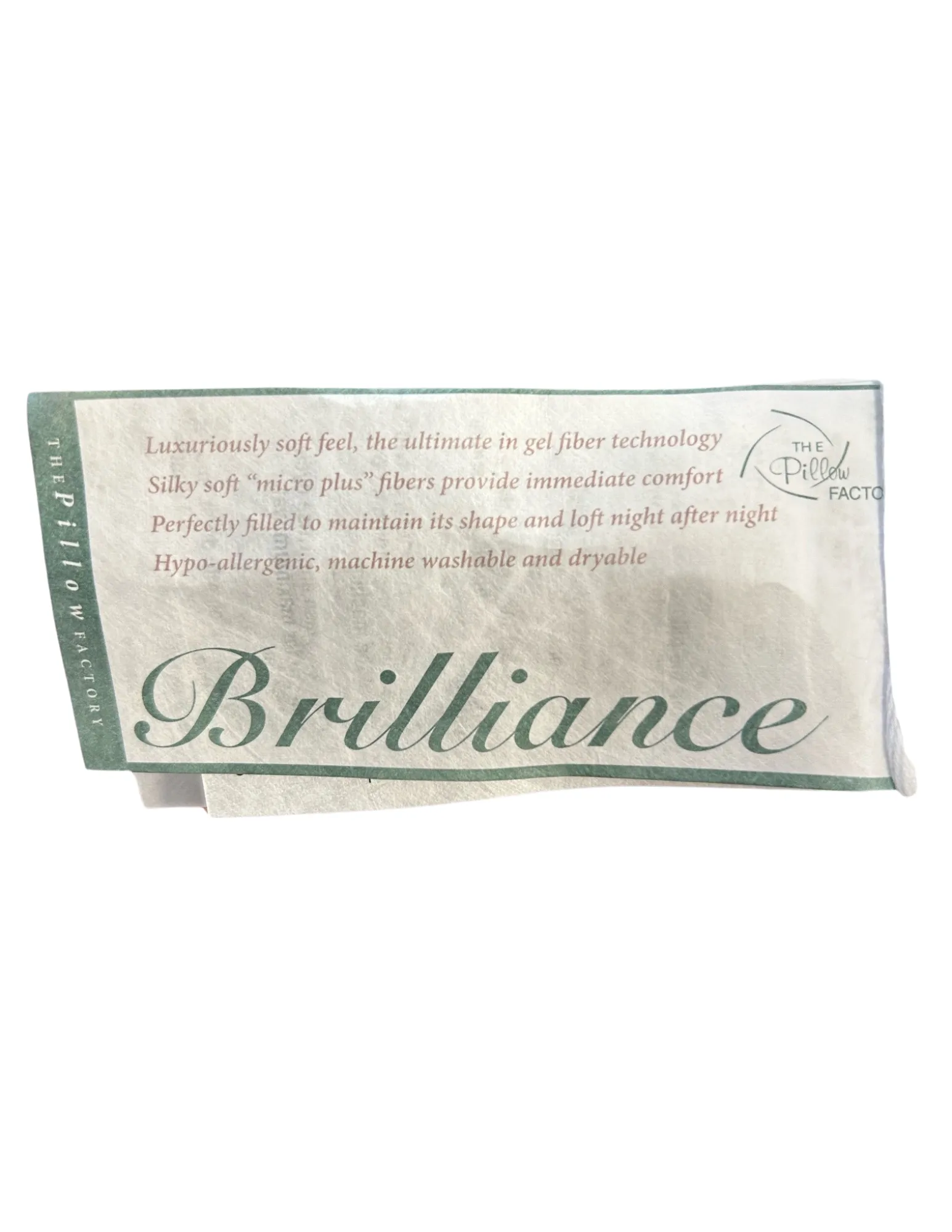 Brilliance Gel Fiber Pillow by The Pillow Factory