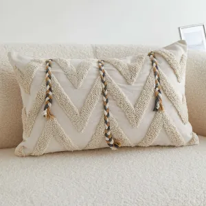 Chevron Tufted Lumbar Pillow