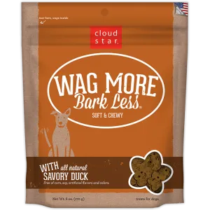 Cloud Star Wag More Bark Less Soft & Chewy Savory Duck Dog Treats 170g