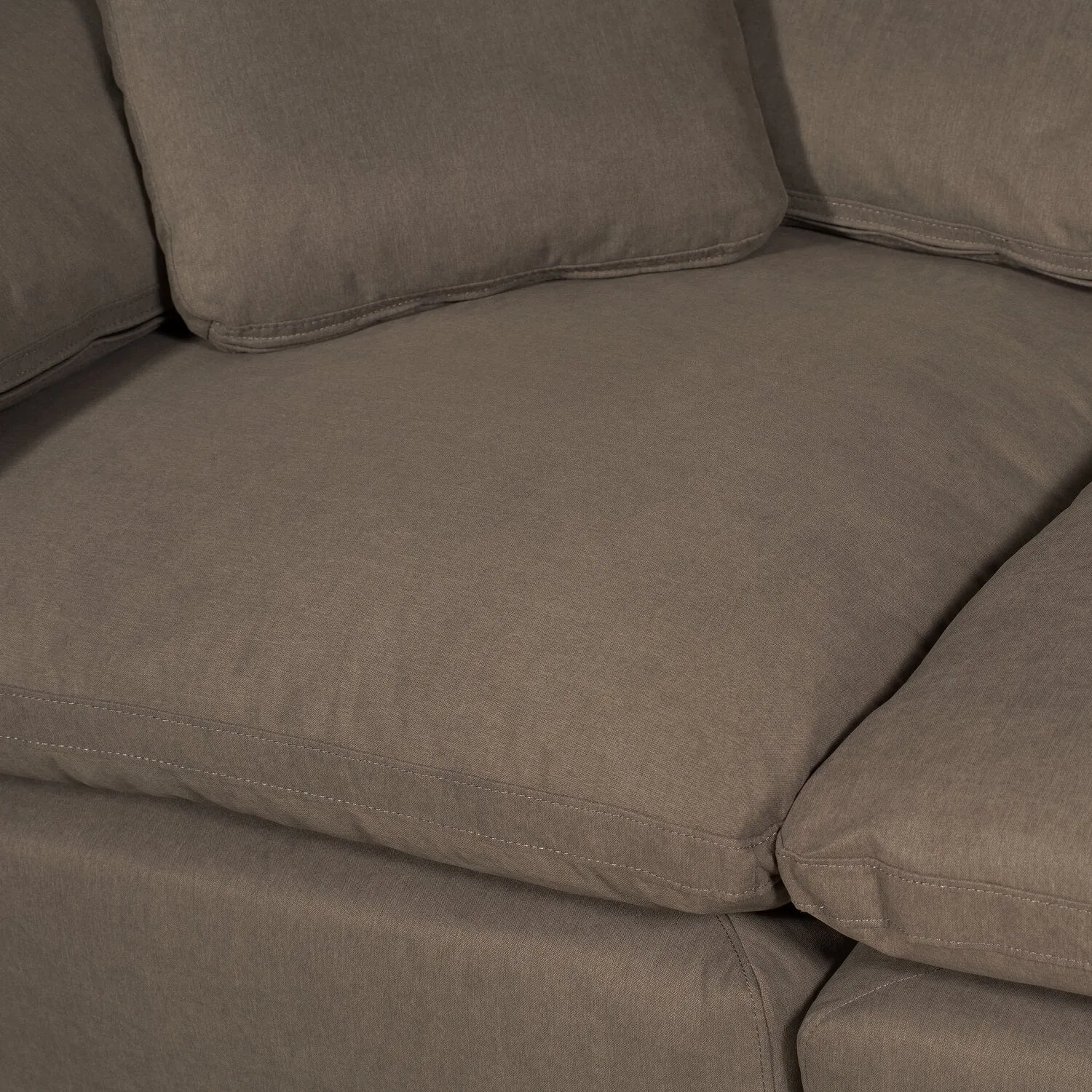 Dalyn 5-Piece Linen-Look Fabric Modular Sectional - Slate