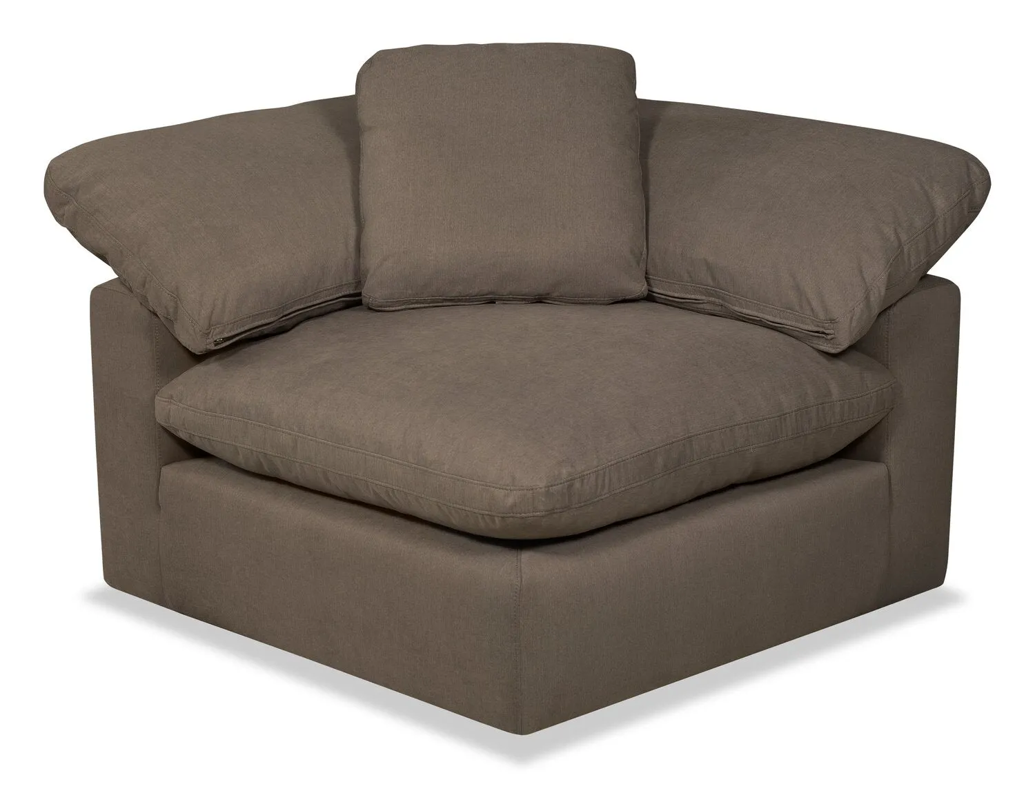 Dalyn 5-Piece Linen-Look Fabric Modular Sectional - Slate