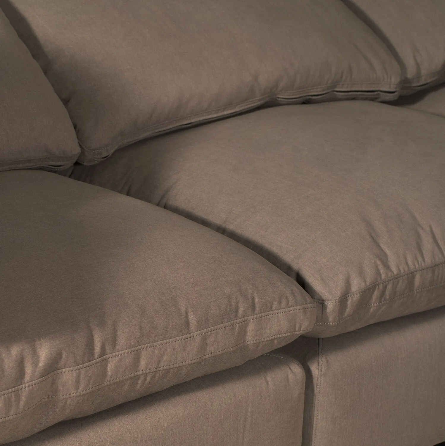 Dalyn 5-Piece Linen-Look Fabric Modular Sectional - Slate