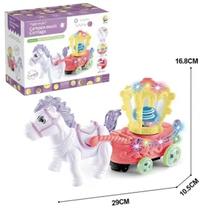 Electric Pony Horse Cartoon Carriage With light & music