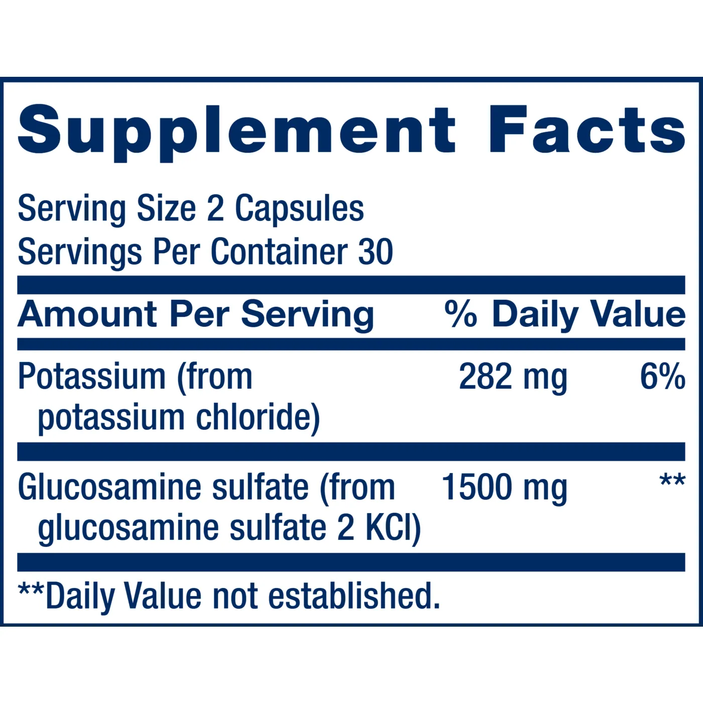 Glucosamine Sulfate 750 mg 60 caps by Life Extension