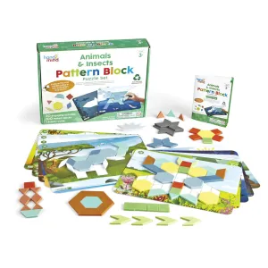 hand2Mind Animals & Insects Pattern Block Puzzle Set