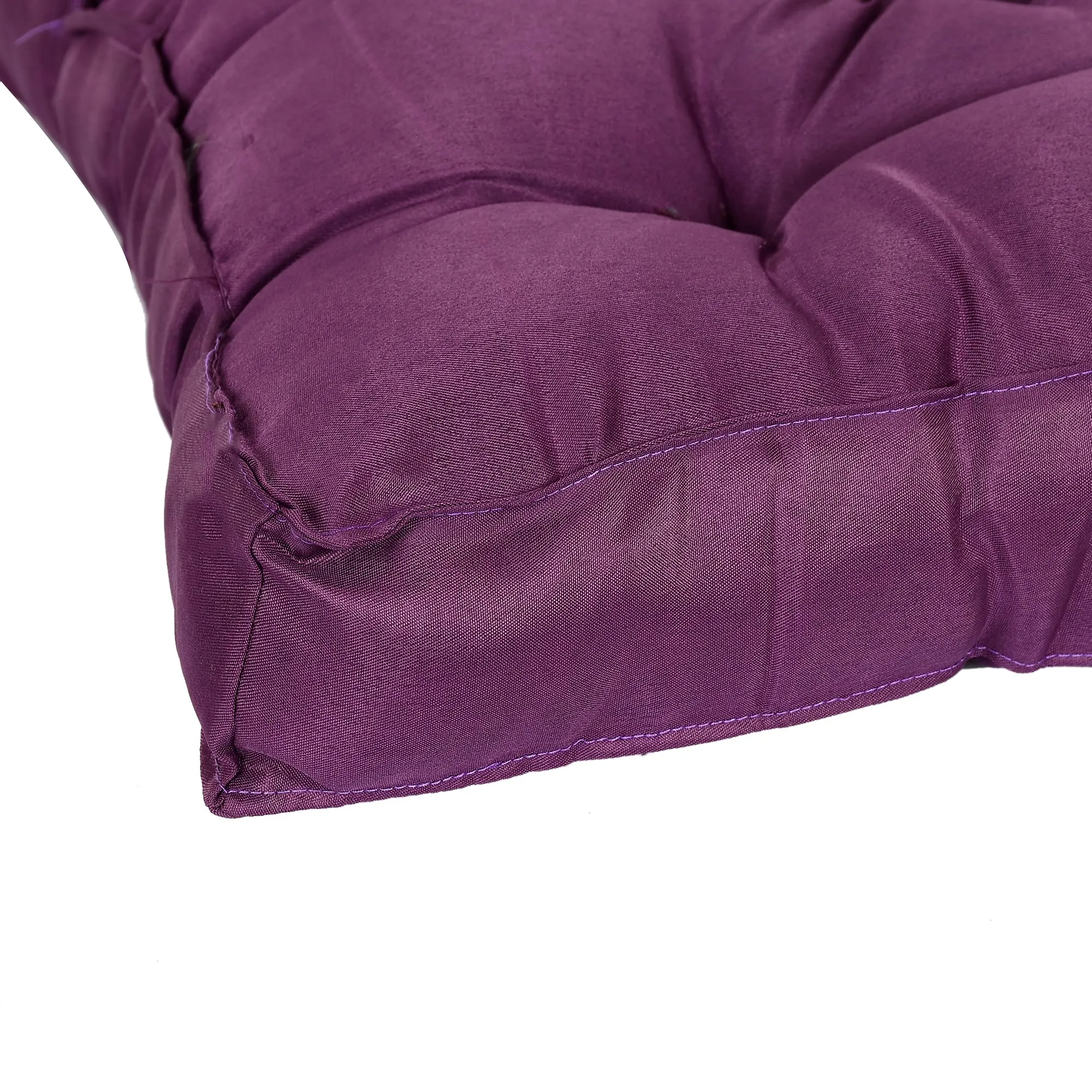Heart Home Microfiber Square Chair Pad/Cushion for Office, Home or Car Sitting-Pack of 2, 18 * 18 Inch (Purple), Standard (HS_37_HEARTH020875)