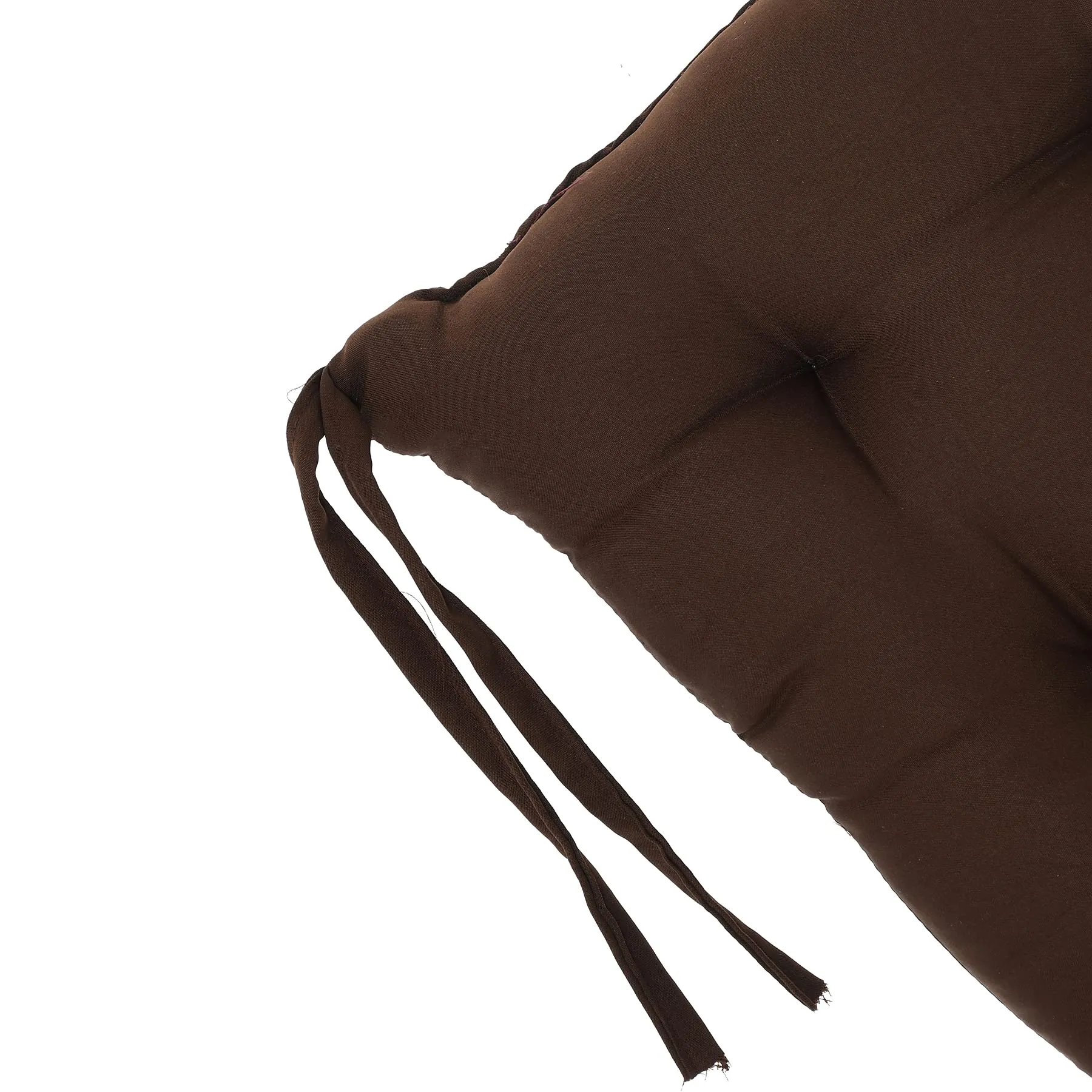 Heart Home Microfiber Square Chair Pad/Cushion for Office, Home or Car Sitting with Ties-Pack of 2, 18 * 18 Inch (Brown) (Model: HS_37_HEARTH020843)