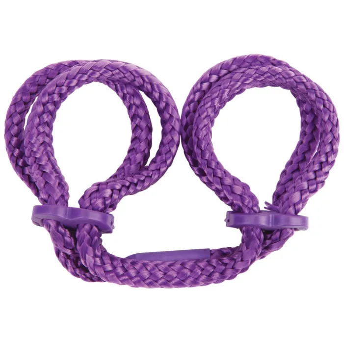 Japanese Silk Love Rope Wrist Cuffs Purple