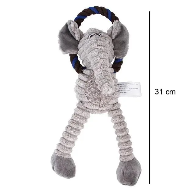 Jungle Pals Squeaky Dog Toy Collection - Safari Animal