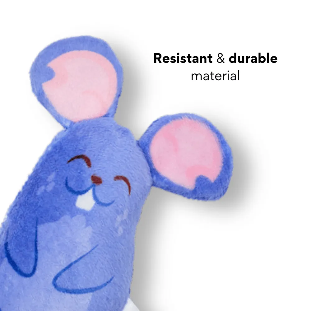 Kanu Pet Blue Mouse Plush Cat Toy