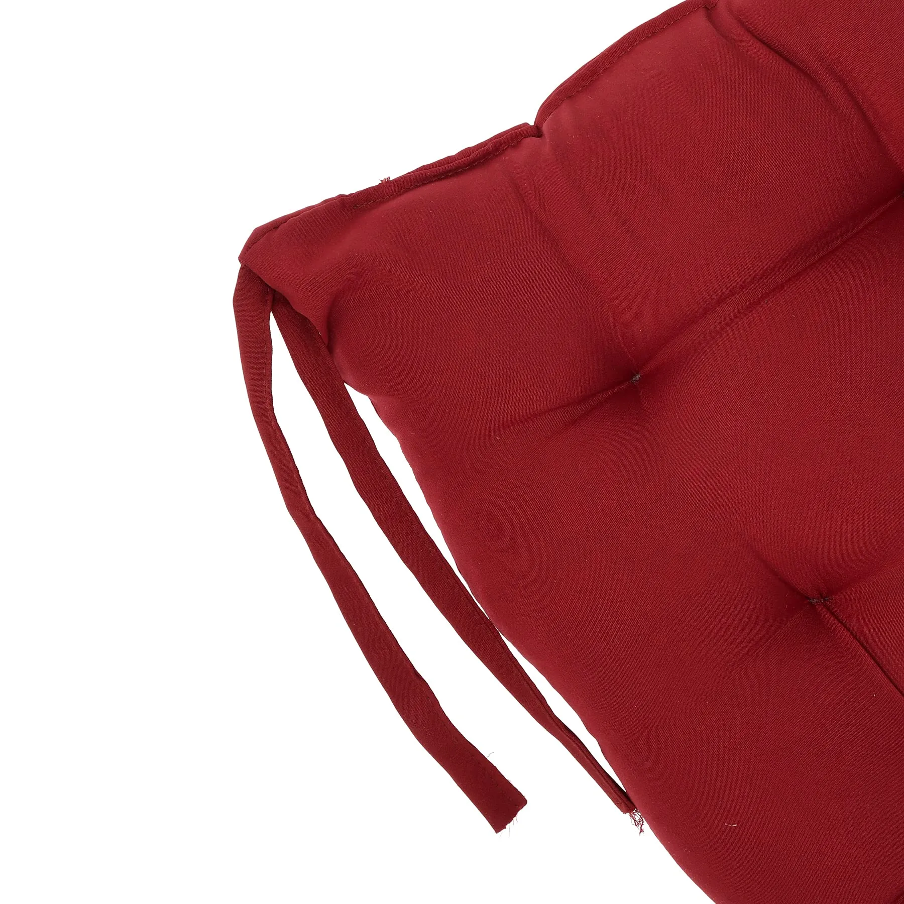 Kuber Industries Microfiber Square Chair Pad Seat Cushion for Car Pad, Indoor/Outdoor with Ties-Pack of 3, 18 * 18 Inch (Maroon), Standard, HS_37_KUBMART020860