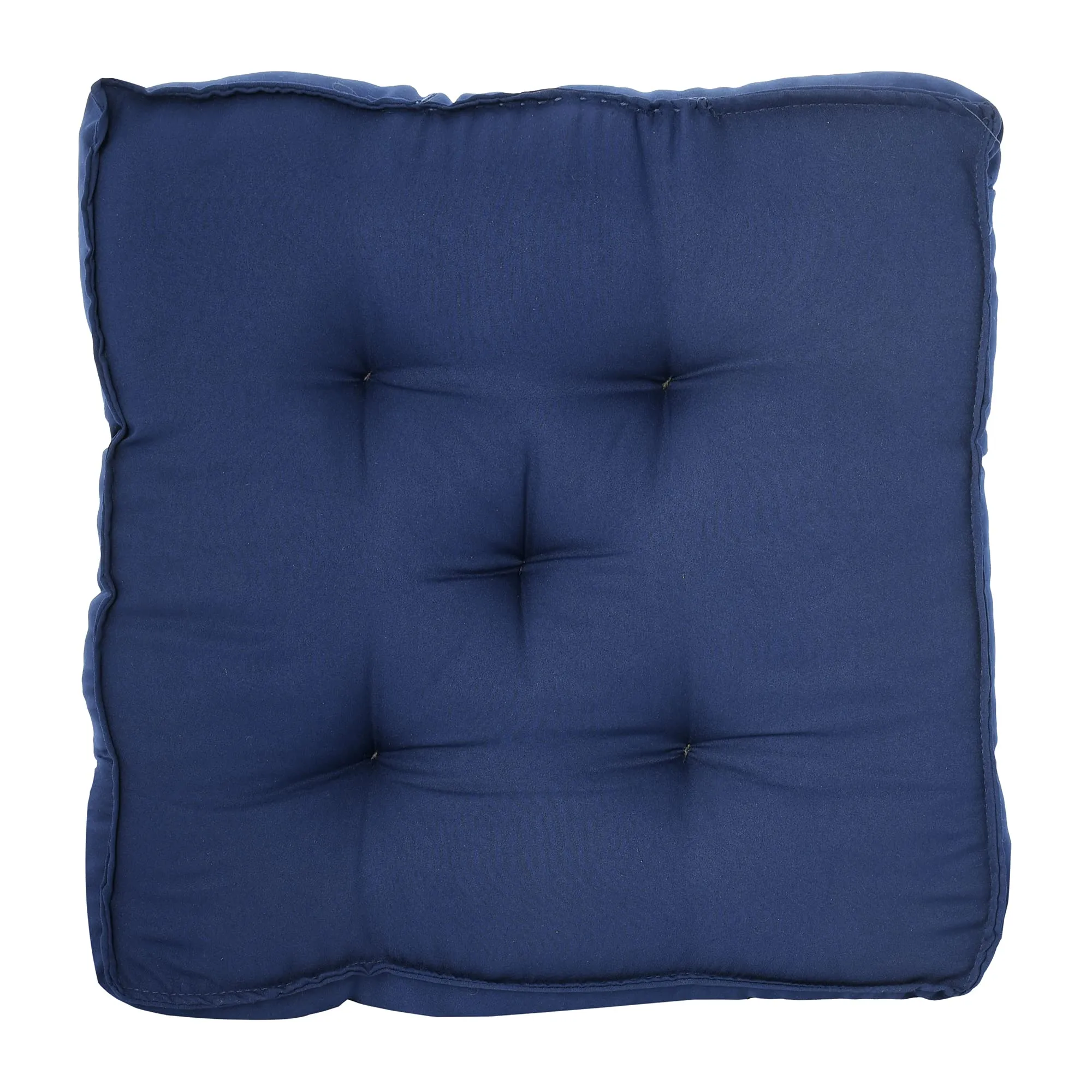 Kuber Industries Microfiber Square Chair Pad/Cushion for Office, Home or Car Sitting-Pack of 3, 18 * 18 Inch (Navy Blue) (Model Number: HS_37_KUBMART020901)
