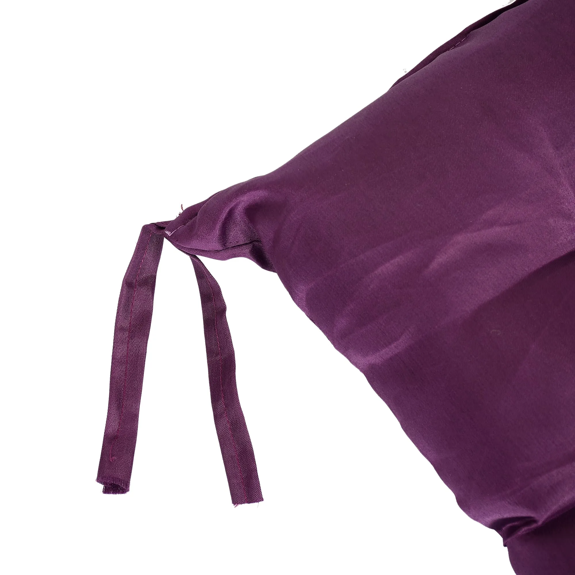 Kuber Industries Microfiber Square Chair Pad/Cushion for Office, Home or Car Sitting with Ties-Pack of 4, 18 * 18 Inch (Purple)
