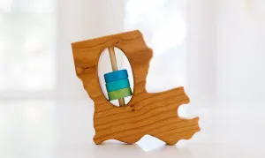 Louisiana State Wooden Baby Rattle™