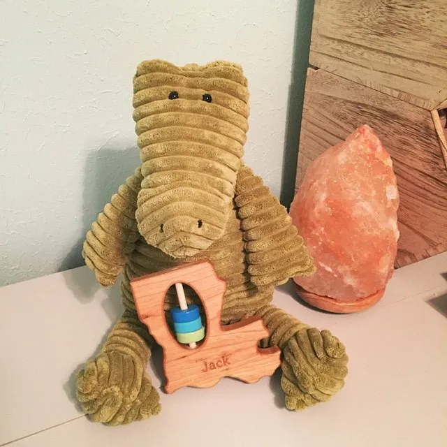 Louisiana State Wooden Baby Rattle™
