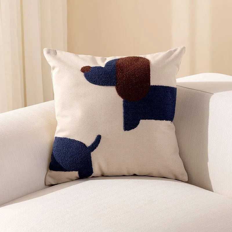 Luxury Embroidered Dachshund Pillow