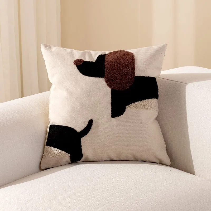 Luxury Embroidered Dachshund Pillow