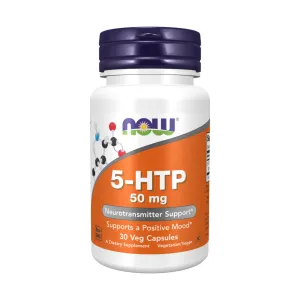 Now 5-HTP 50mg 30 Veggie Capsules