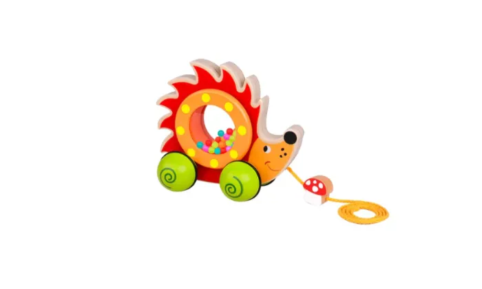 Nuovo Wooden Pull Along - Baby Hedgehog