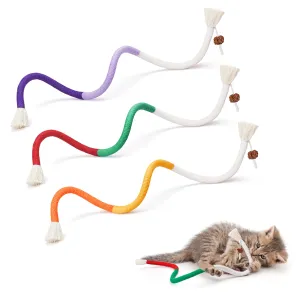 Potaroma Cat Toys Chew Ropes 3Pcs with Refillable Natural Catnip