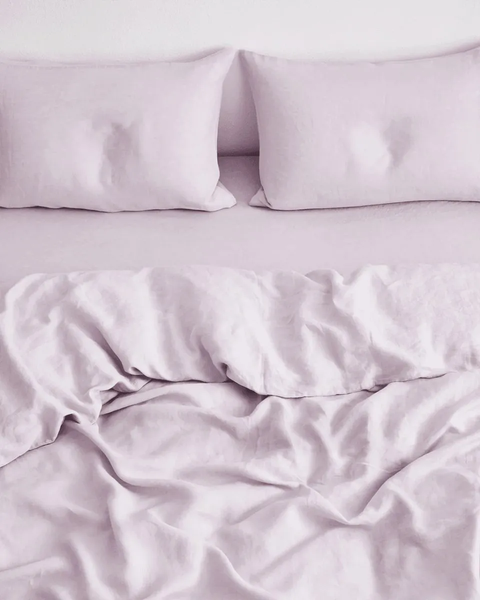 Pure Linen Pillow Cover | Set of 2 |Lilac