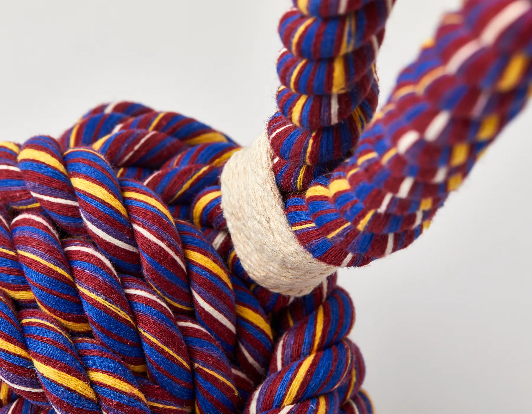 Red Boho Celtic Knot Tie Rope Dog Toy
