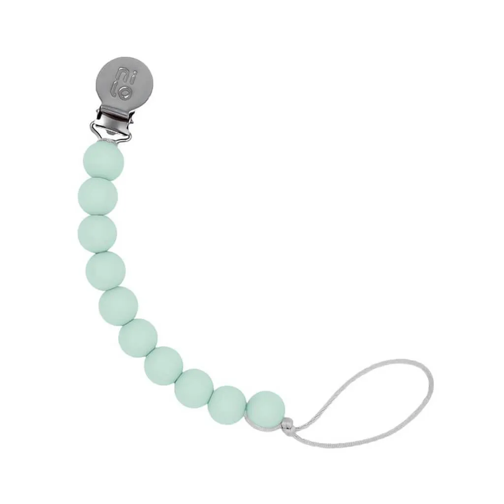 Silicone Beads Pacifier Holder Mint