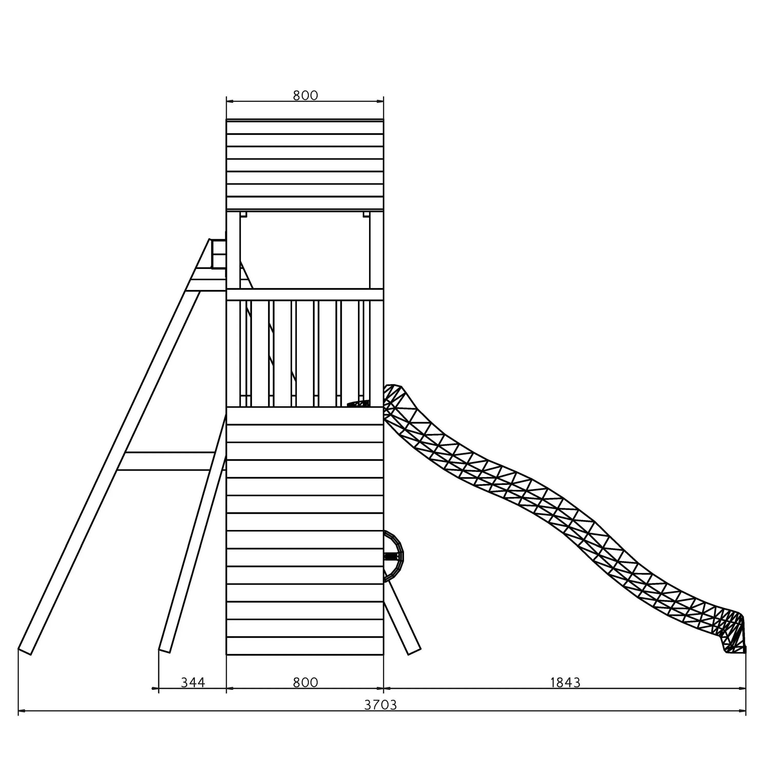 Sky High Hideout Climbing Frame with Swing and Slide - SPECIAL OFFER - 10% OFF