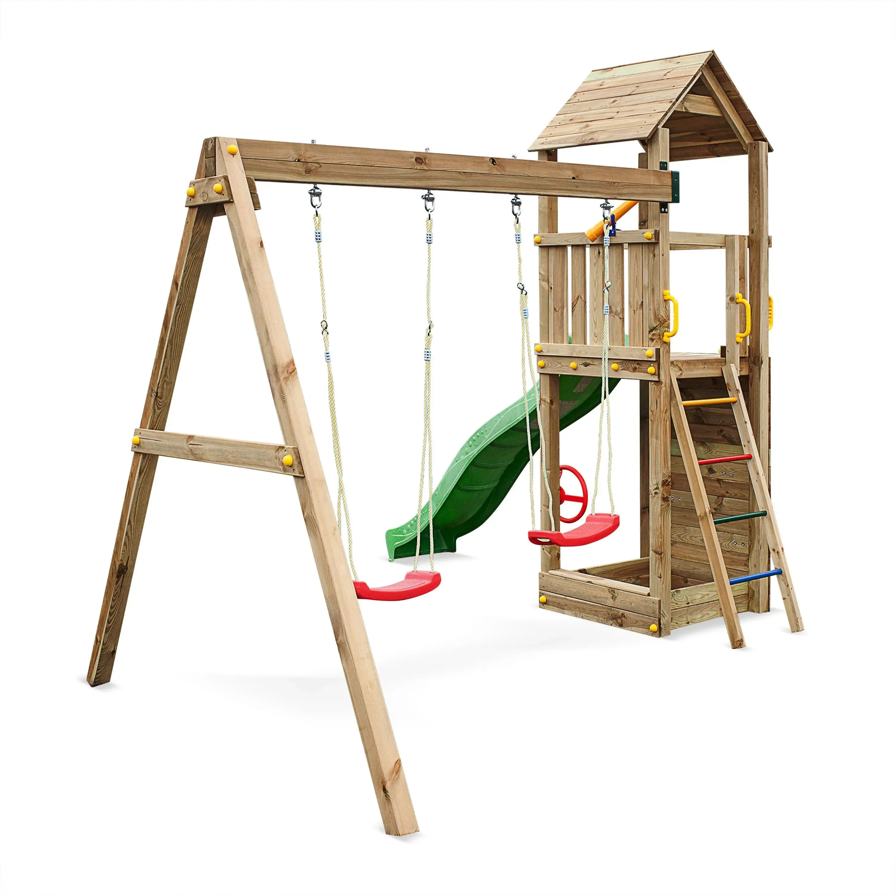 Sky High Hideout Climbing Frame with Swing and Slide - SPECIAL OFFER - 10% OFF