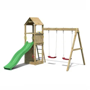 Sky High Hideout Climbing Frame with Swing and Slide - SPECIAL OFFER - 10% OFF