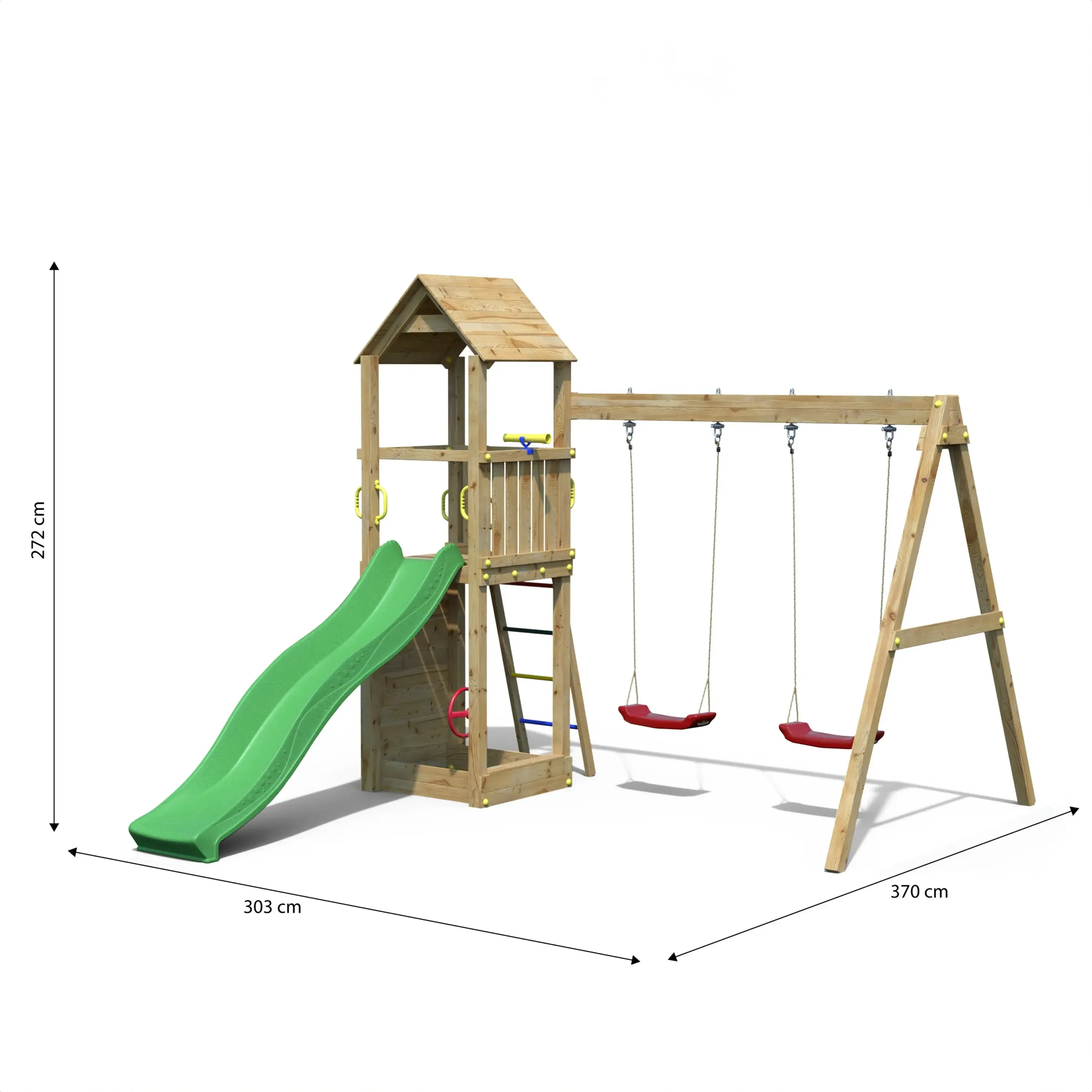 Sky High Hideout Climbing Frame with Swing and Slide - SPECIAL OFFER - 10% OFF