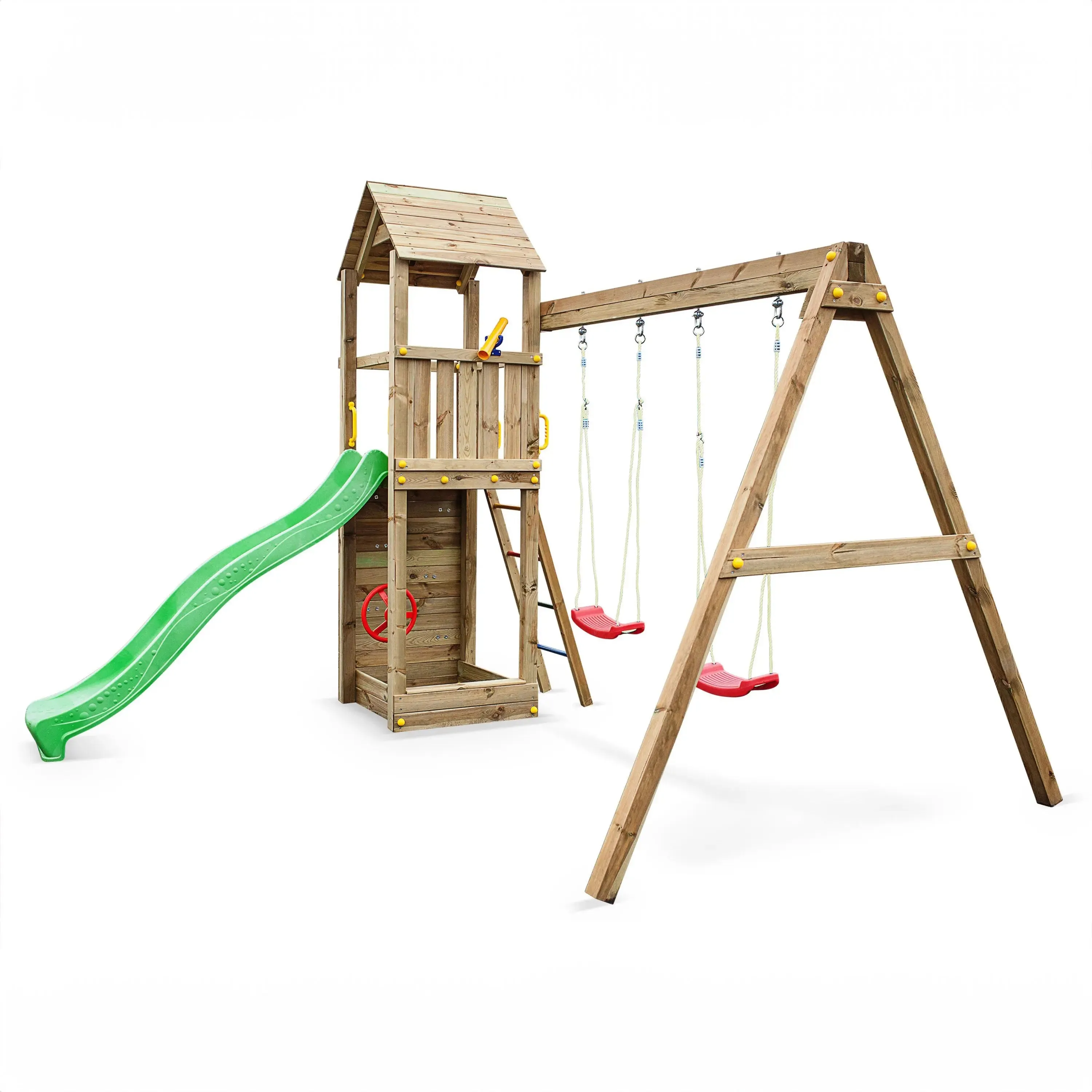 Sky High Hideout Climbing Frame with Swing and Slide - SPECIAL OFFER - 10% OFF