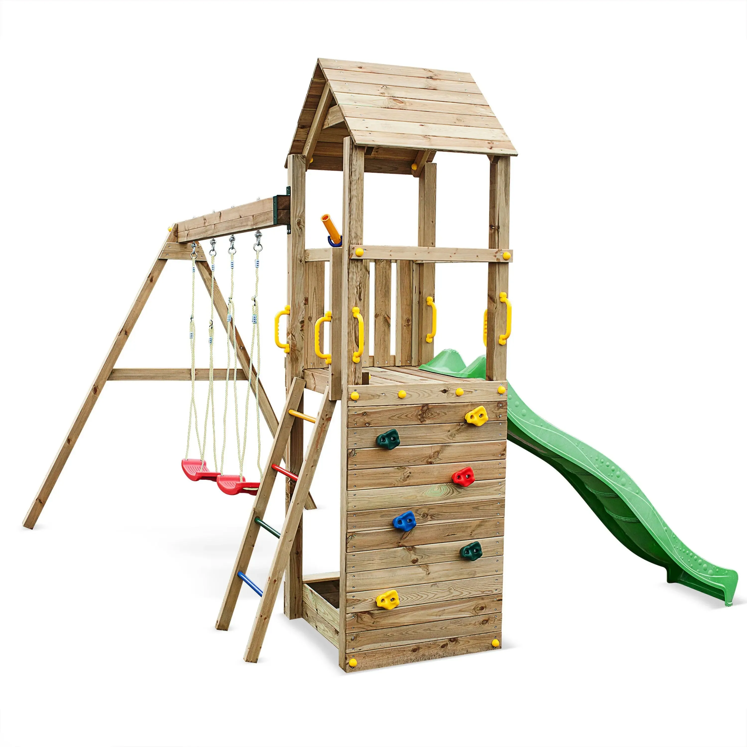 Sky High Hideout Climbing Frame with Swing and Slide - SPECIAL OFFER - 10% OFF