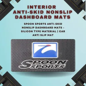 Spoon Sports Anti-Skid Nonslip Dashboard Mats - Silicon Type Material | Car Anti Slip Mat