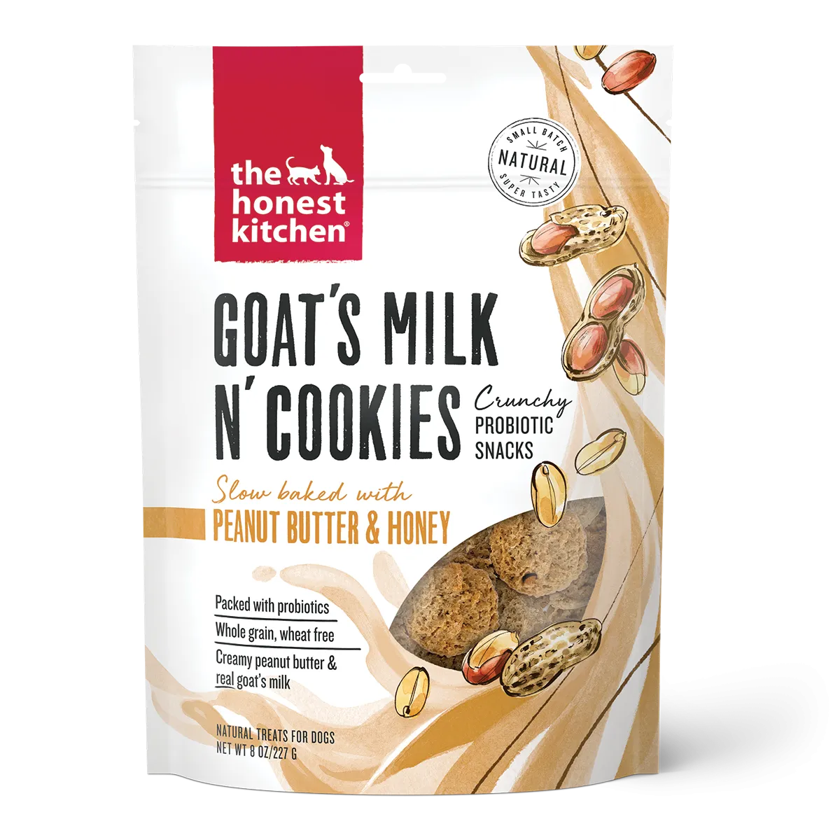 The Honest Kitchen Goat's Milk N' Cookies Peanut Butter & Honey Dog Treats