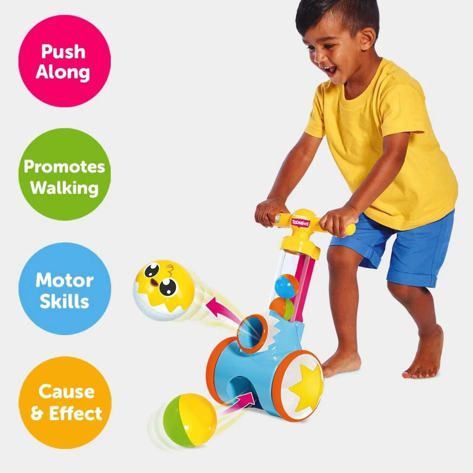Tomy Toomies Pic & Pop Push Along Baby Toy