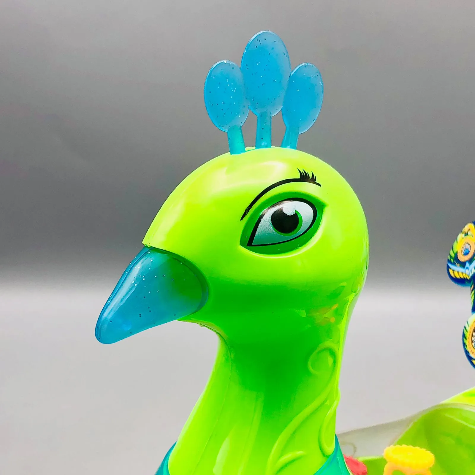Transparent Gear Peacock With Light & Music