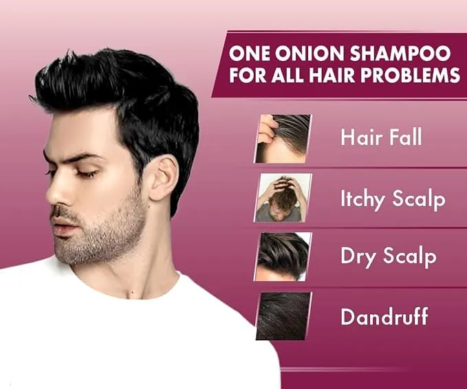 Urbangabru Hair Volumizing Powder 10 GM & Red Onion Shampoo 200 GM - Men's Grooming Combo Kit